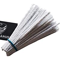 Germanus - Lote de 100 tiras para limpiar pipas- color blanco- calidad de la marca- felpilla doblada sobre alambre para…